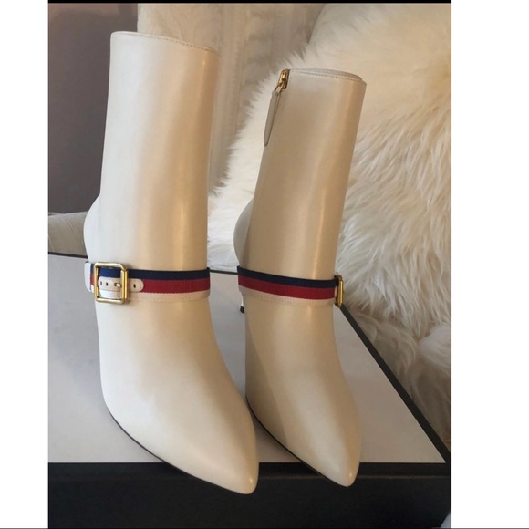 Gucci Shoes - $1250 Gucci Sylvie strap boots 38.5